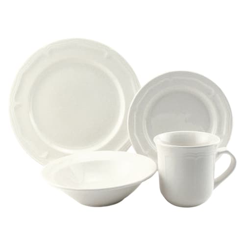 Empire Simply White 16 Piece Stoneware Dinner Set